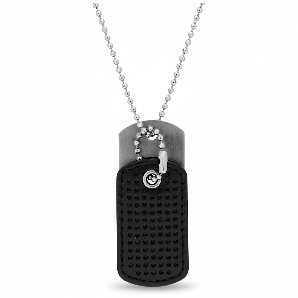 Collier Homme Acier IP noir Longueur 55cm - Collier