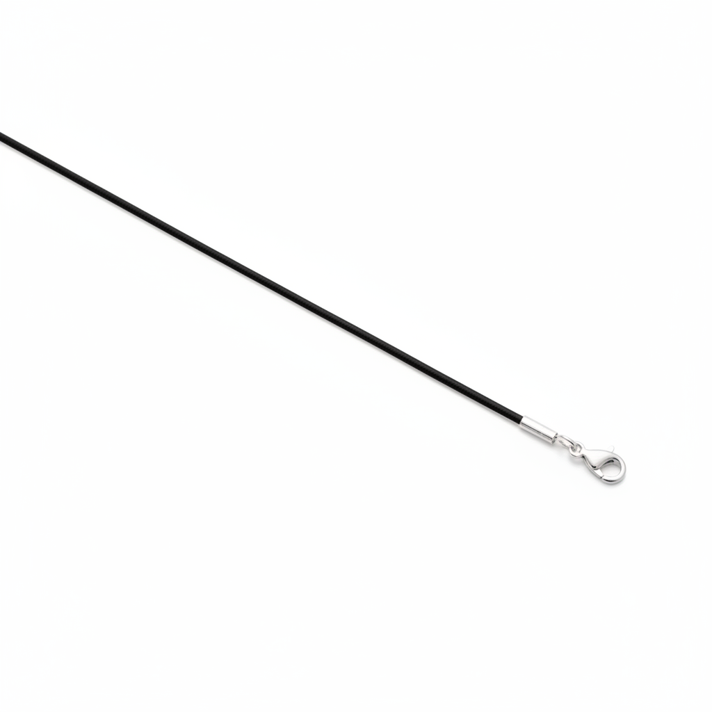 Collier Cordon Argent Cuir