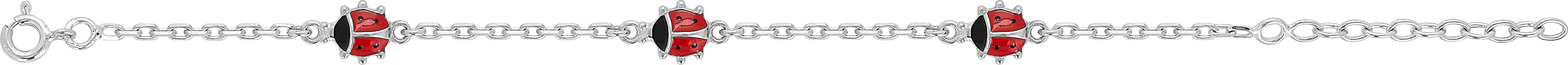 Bracelet Argent Rhodié Longueur 14cm Coccinelle