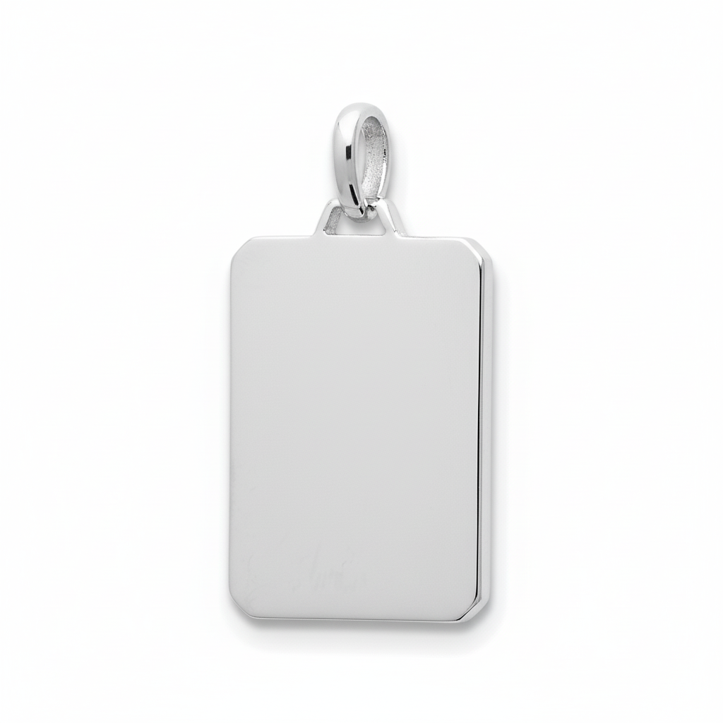 Pendentif Médaille Argent Rhodié