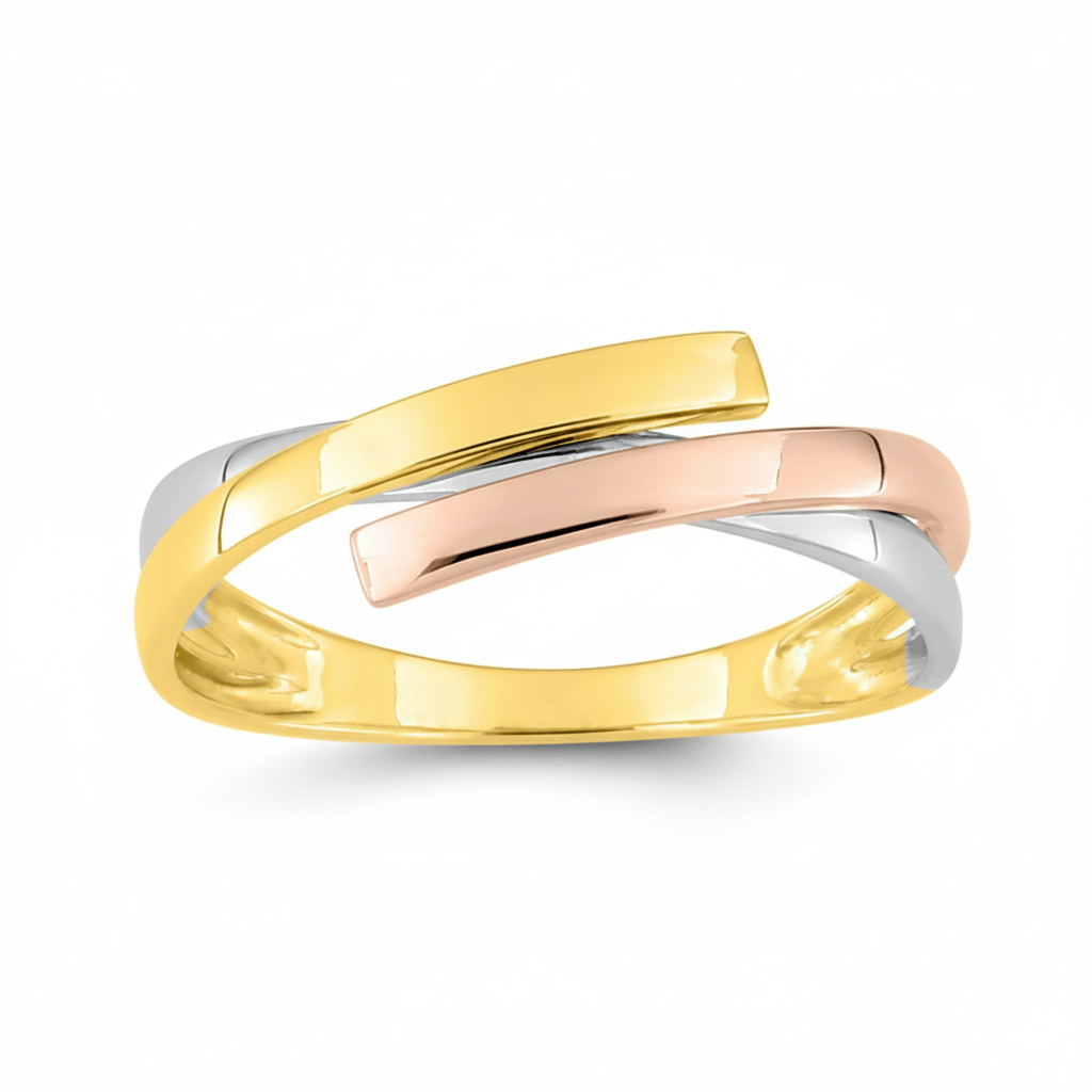 Bague Or Jaune Blanc et Rose 18k