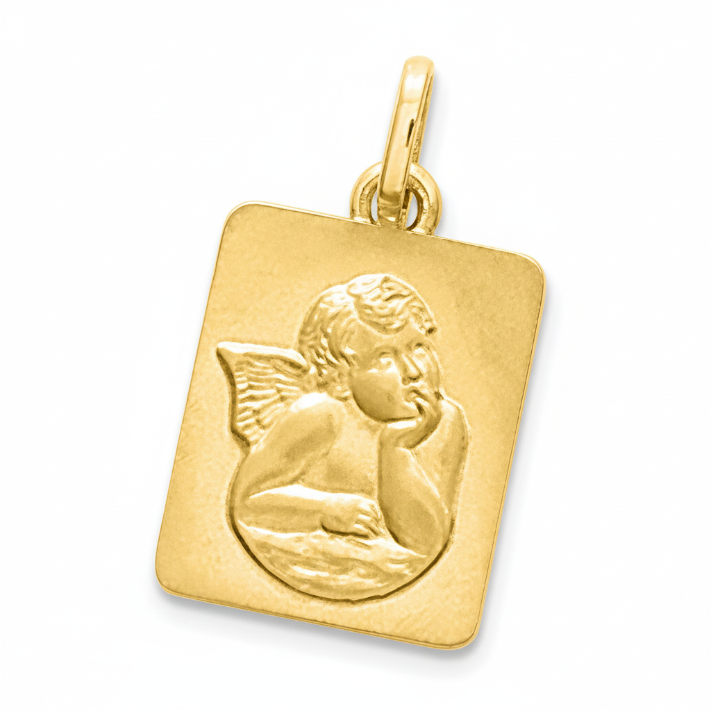 Pendentif Médaille Or 18k Ange de Raphaël