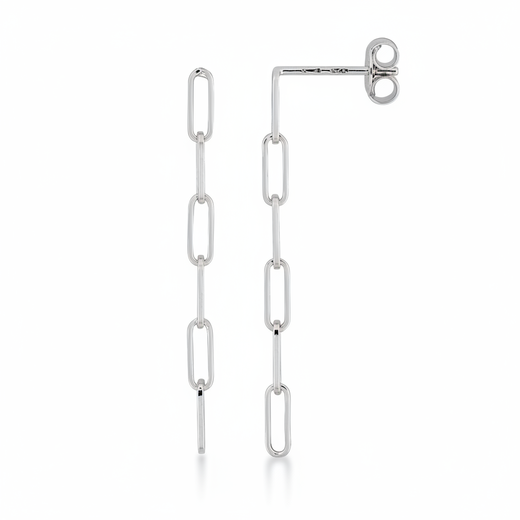 Boucles d'oreilles Pendantes Argent Rhodié - Boucles d'oreilles