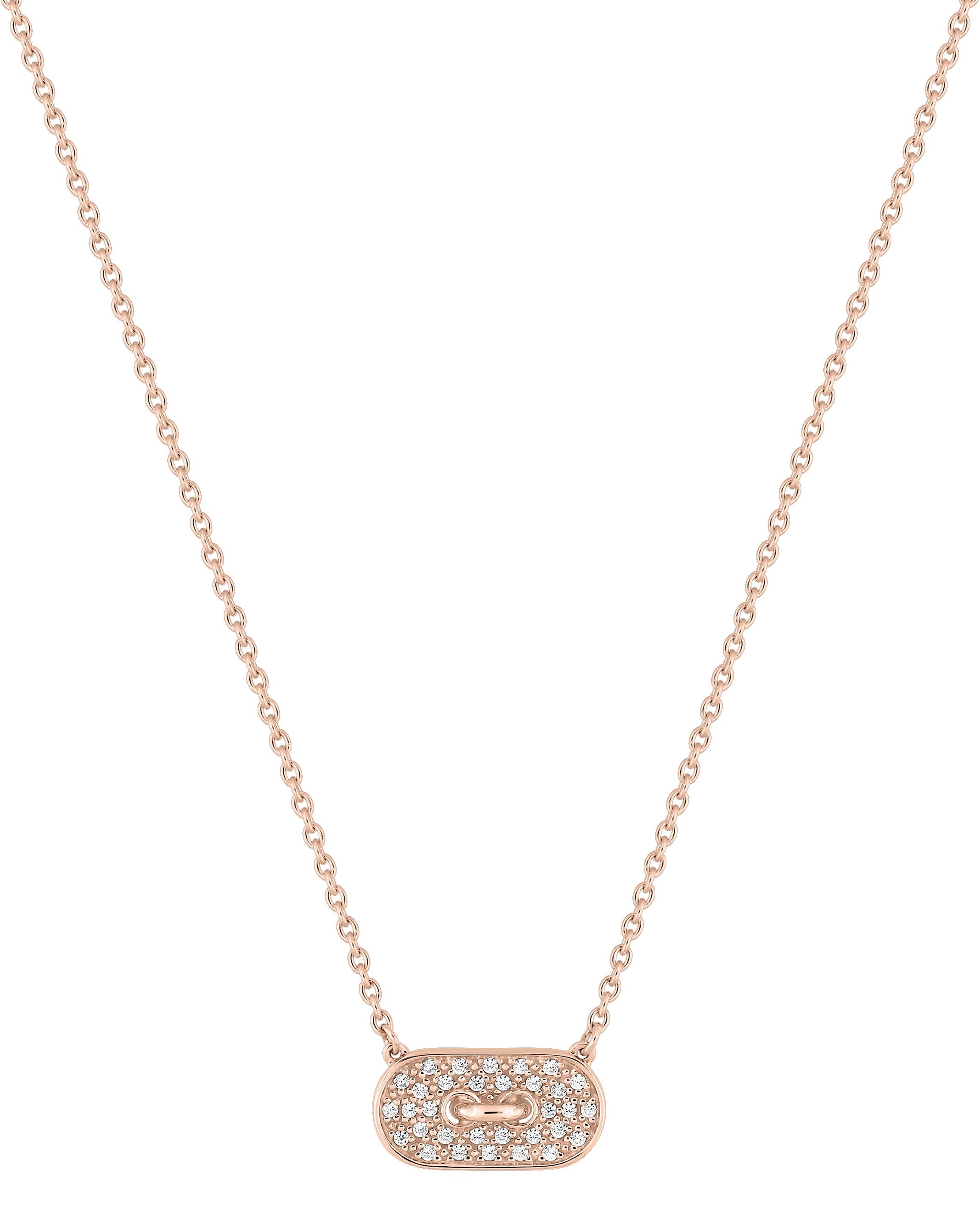 Collier Or Rose 18k Diamant 0.10ct GH SI