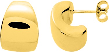 Boucles d'oreilles Demi-créoles Plaqué Or - Boucles d'oreilles