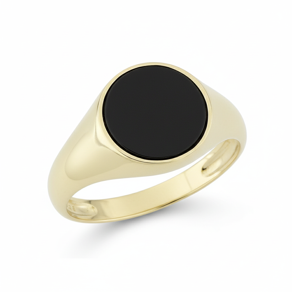 Chevalière Homme Or 18k Onyx