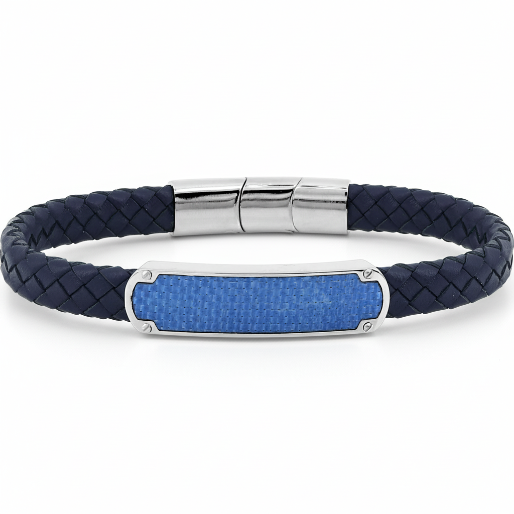 Bracelet Homme Acier bleu