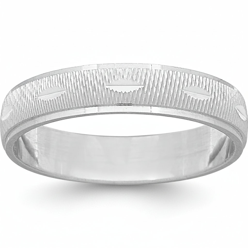 Alliance Or Blanc Largeur 4mm - Bague