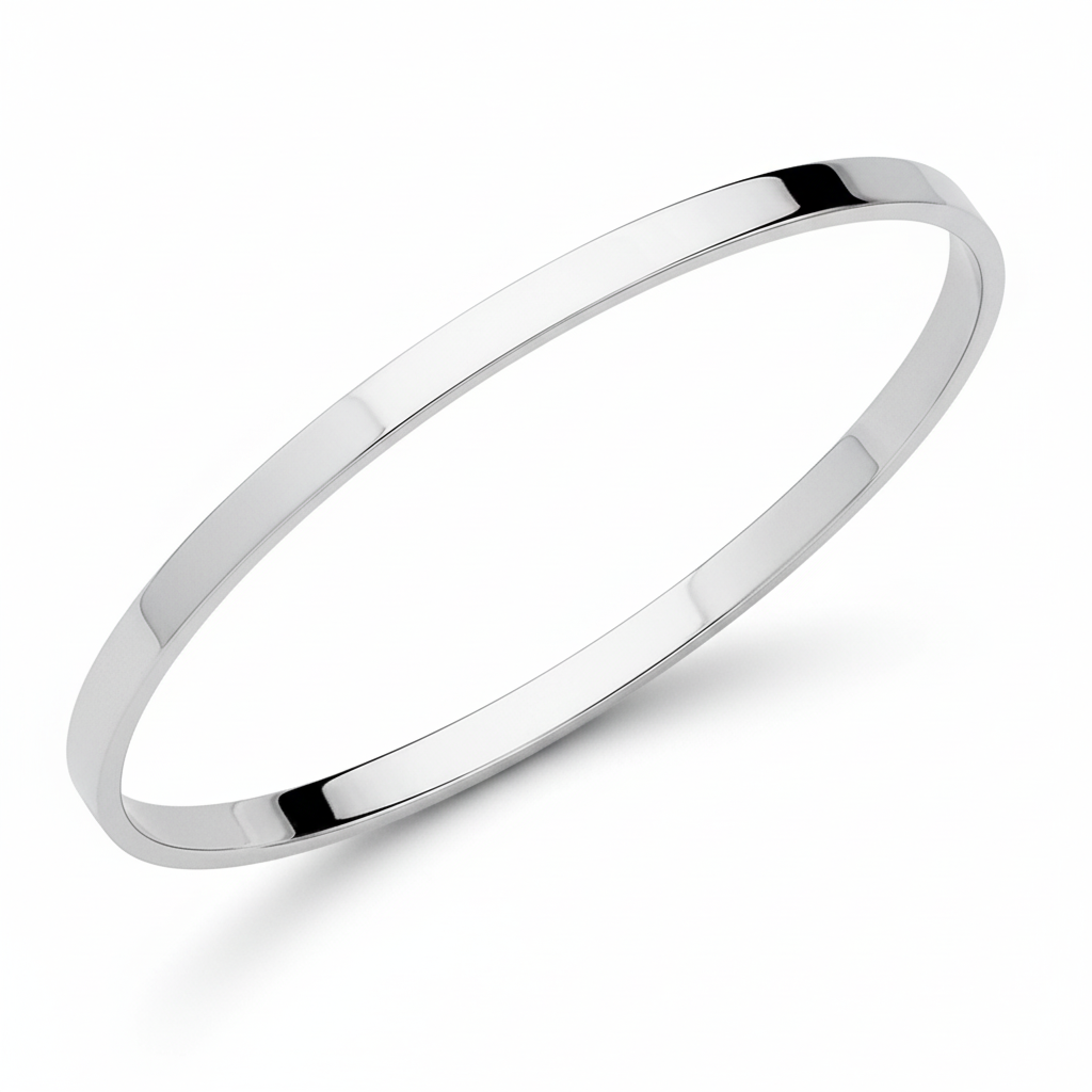 Jonc Argent Rhodié - Bracelet