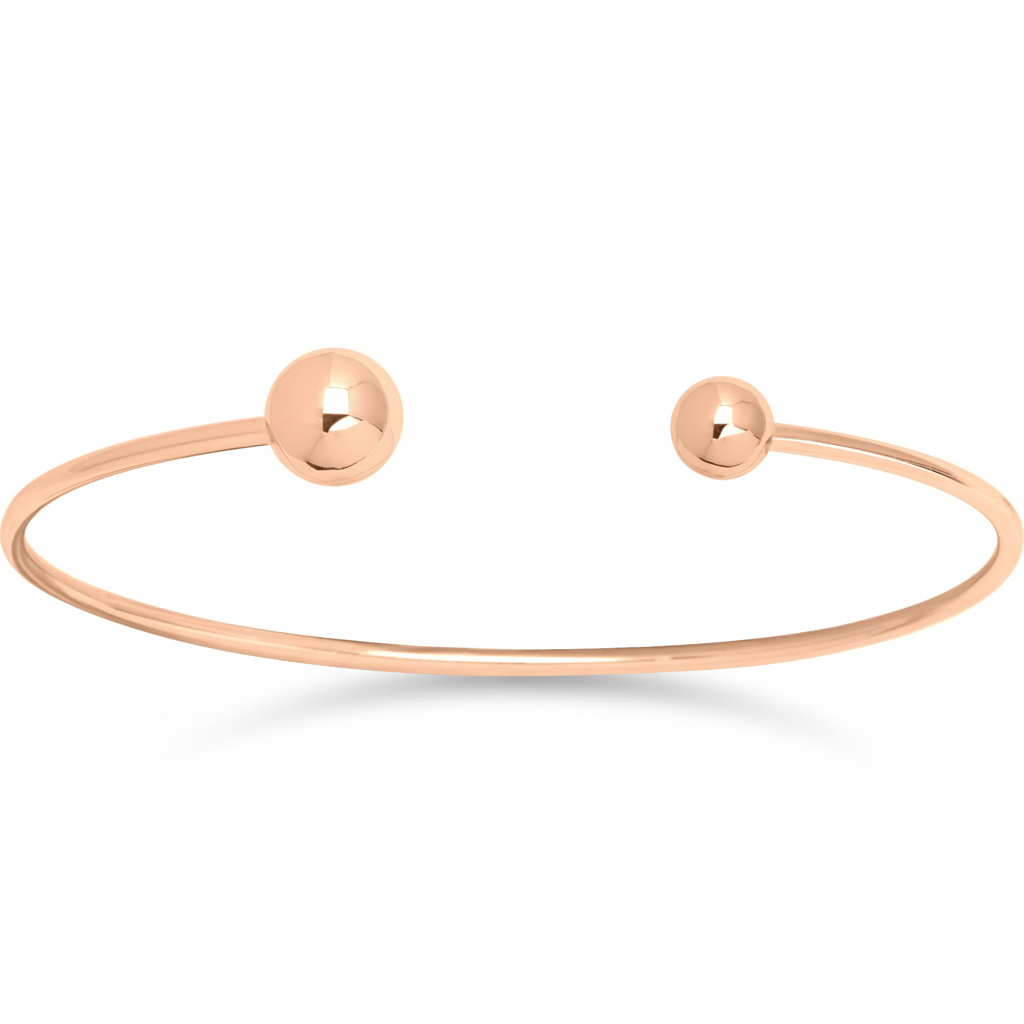 Jonc Plaqué Or Rose - Bracelet