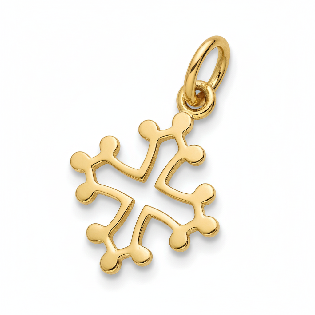 Pendentif Plaqué Or Croix Occitane