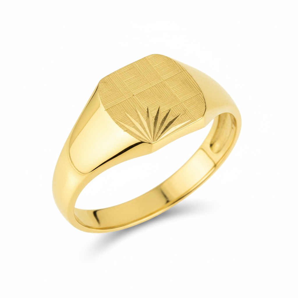 Chevalière Homme Plaqué Or - Bague