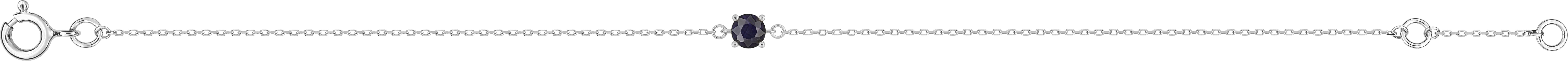 Bracelet Or Blanc Longueur 16.5cm Saphir