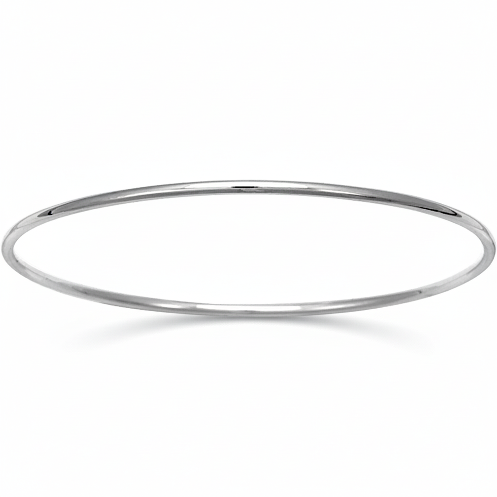 Jonc Argent Rhodié - Bracelet