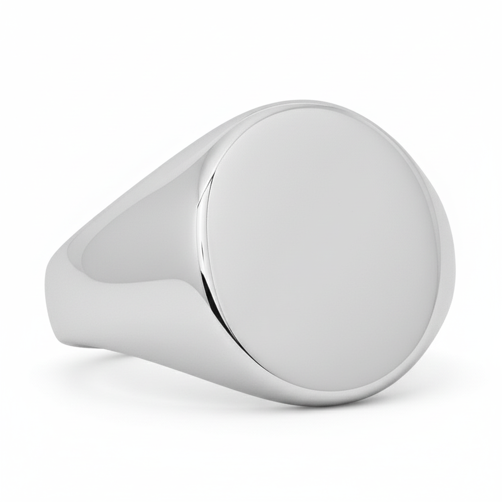 Chevalière Argent Rhodié - Bague