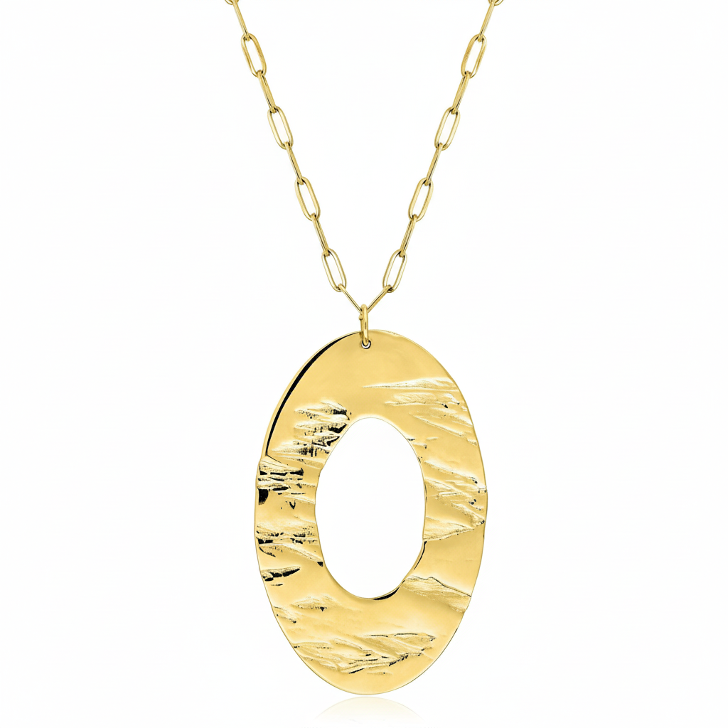 Collier Sautoir Acier Doré - Collier