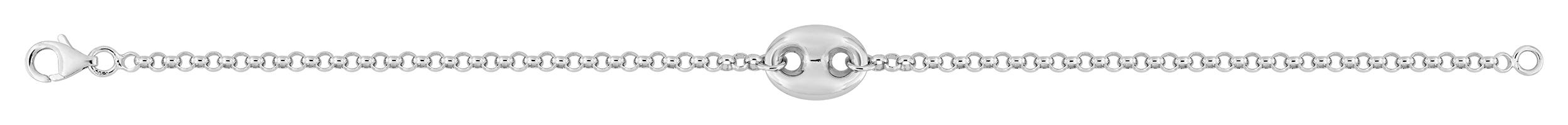 Bracelet Homme Argent Rhodié Longueur 18cm