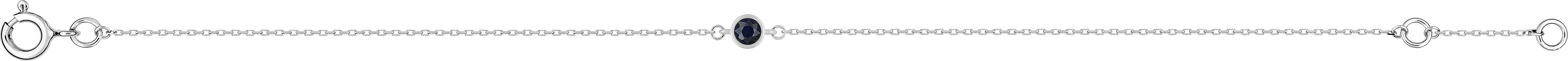 Bracelet Or Blanc Longueur 16.5cm Saphir