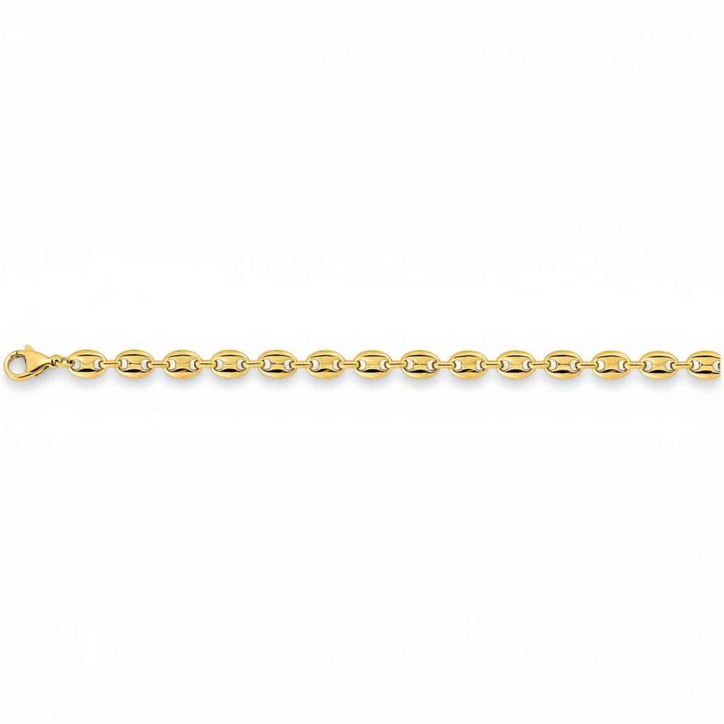 Collier Homme Acier Doré - Collier