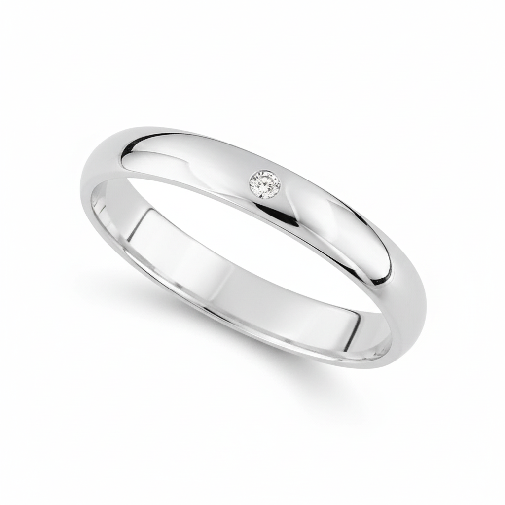 Alliance Or Blanc 18k Largeur 3mm