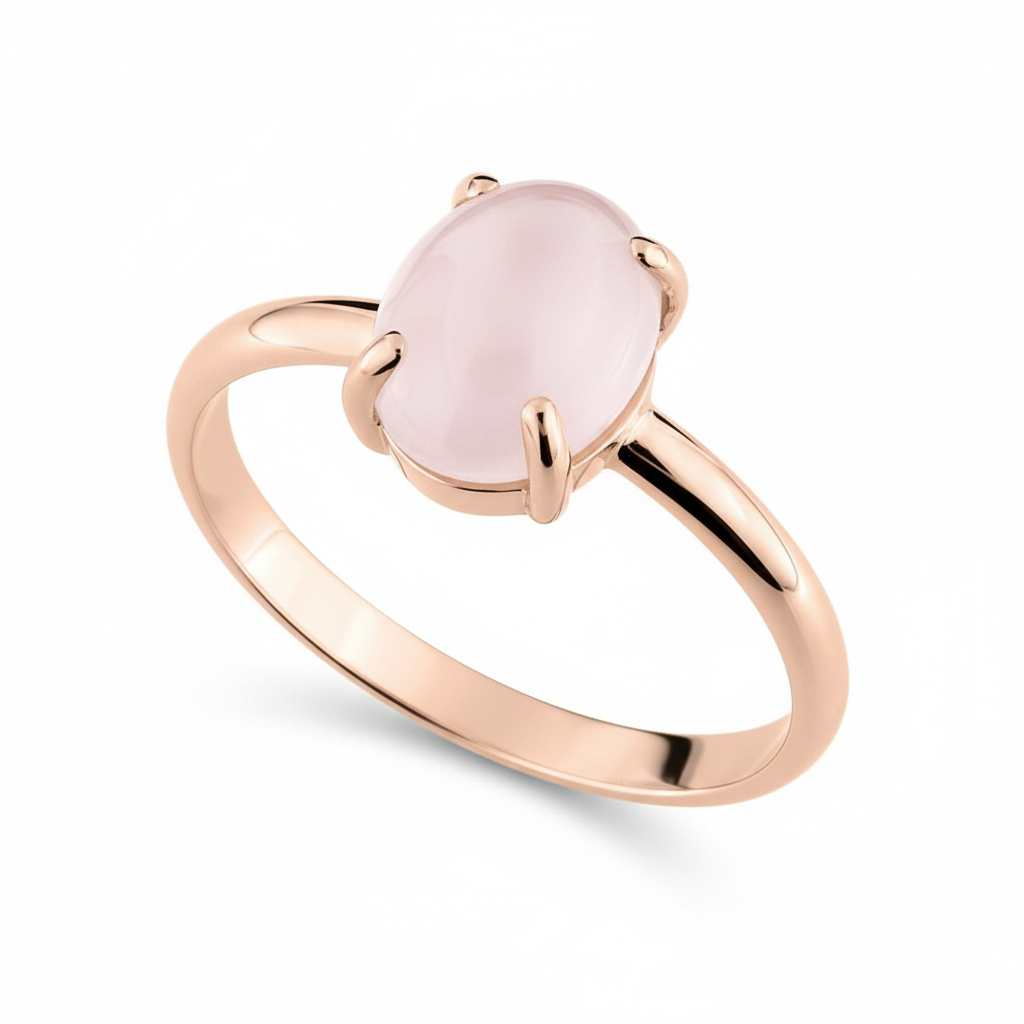 Bague Or Rose 18k Quartz Rose