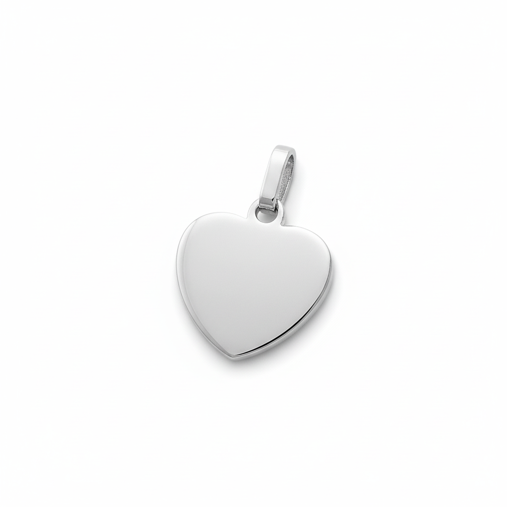 Pendentif Argent Rhodié Coeur