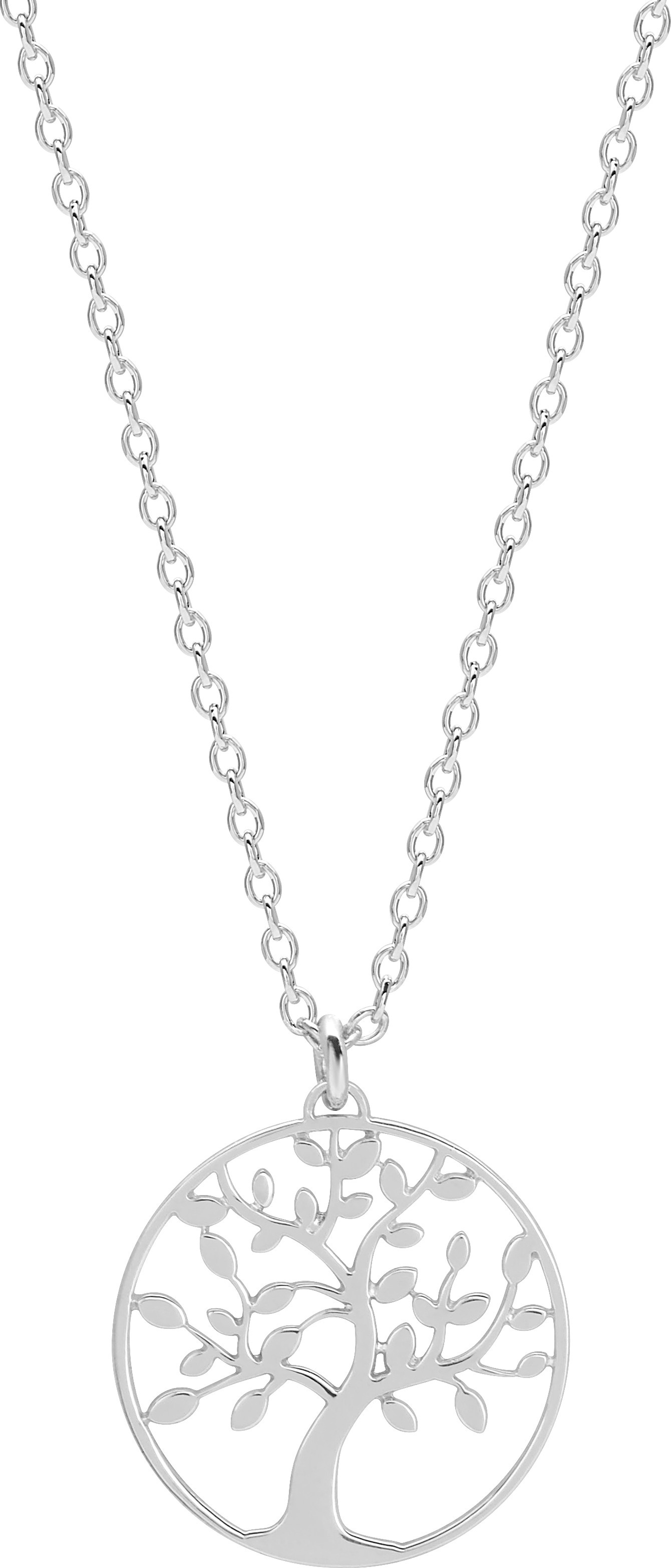 Collier Argent Rhodié Longueur 42cm Arbre de Vie