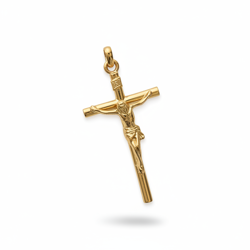 Pendentif Plaqué Or Croix Chrétienne